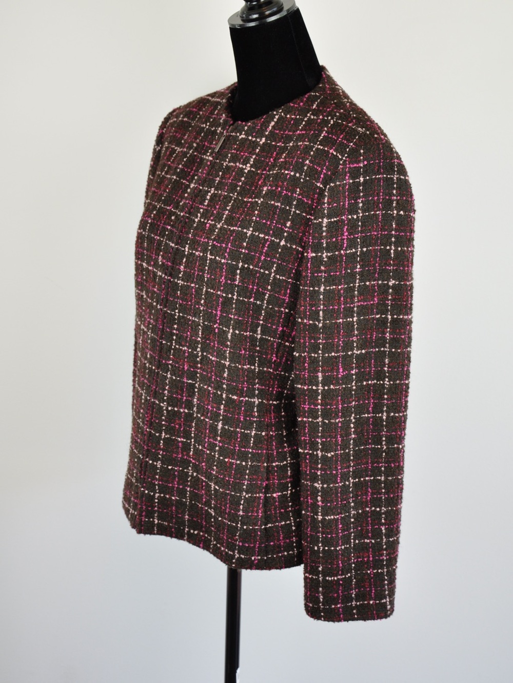 Kasper & Co ASL Womens 14 Nubby Wool Blend Tweed Boucle Blazer Jacket Career - Picture 2 of 7